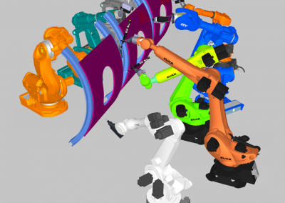 Path Planning for Industrial Robots Working Collaboratively on a Task